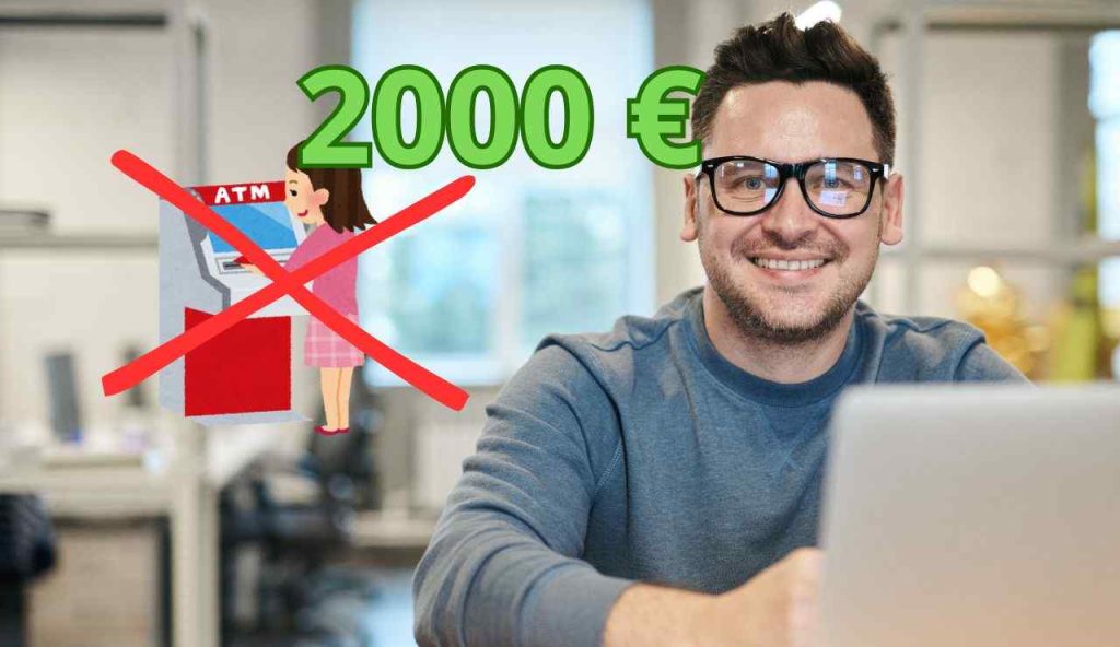 2000 euro senza bancomat