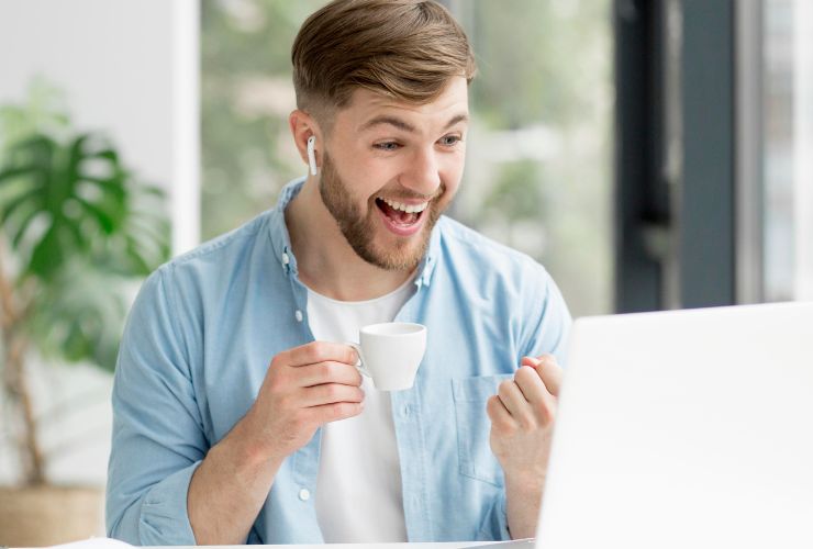 Uomo contento PC