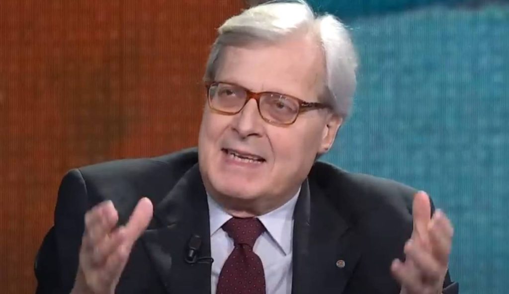 Vittorio Sgarbi (Rai - youtube screenshot) - www.insolenzadir2d2.it