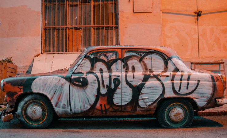 Auto vandalizzata