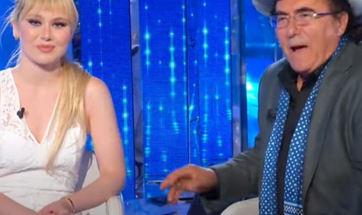 Jasmine e suo padre Albano (Rai - youtube screenshot) - www.insolenzadir2d2.it