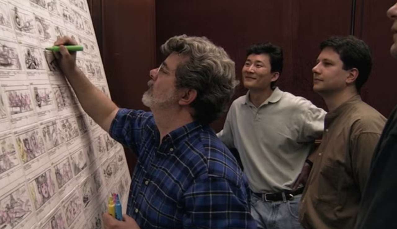 George Lucas in una foto rilasciata per Light & Magic 2 (Collider foto) - www.insolenzadir2d2.it